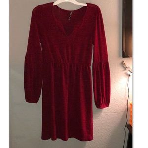 unique maroon dress